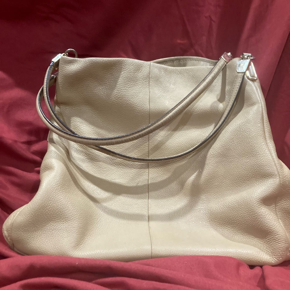 COACH Madison Phoebe beige/cream purse or satchel.